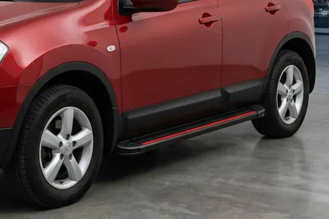 Бокові пороги Maya Red (2 шт., Алюміній) для Nissan Qashqai 2014-2021 рр — Nissan Qashqai 2014-2021 гг. DianaParts