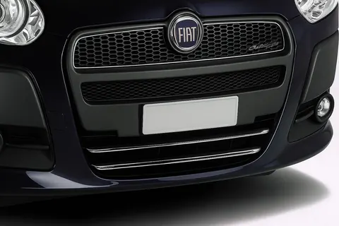 Накладка на нижню решітку (2010-2015, 2 шт, нерж.) для Fiat Doblo II рр — Fiat Doblo II 2010-2022 гг. DianaParts