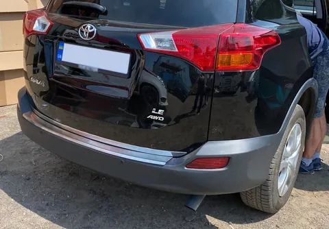 Кромка багажника OmsaLine (нерж.) (2013-2016) для Toyota Rav 4 рр — Toyota Rav 4 2013-2018 гг. DianaParts