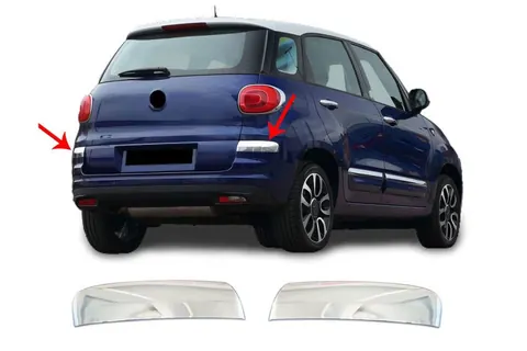 Накладка на кути бампера для 500L 2018-2026 (2 шт, нерж.) для Fiat 500/500L рр — Fiat 500/500L 2013-2022 гг. DianaParts