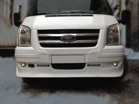 Накладка на передній бампер (2006-2014, DRL, з ґратами) для Ford Transit рр — Ford Transit 2000–2014 гг. DianaParts
