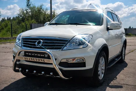 Кенгурятник WT004 (нерж) для SsangYong Rexton I 2001-2017 рр — SsangYong Rexton I 2001-2017 гг. DianaParts
