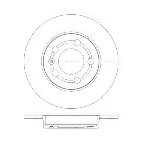 Диск гальмівний Volkswagen Bora, Golf 4, Skoda Octavia Tour задній (d239x9mm) ROADHOUSE — Гальмівна система DianaParts