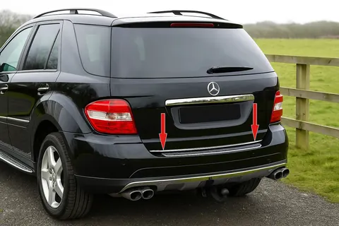 Кромка багажника (нерж.) для Mercedes ML W164 2005-2011 рр — Mercedes ML W164 2005-2011 гг. DianaParts