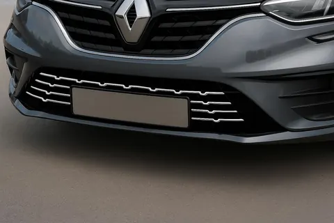 Накладки на бампер 2021-2026 (7 шт, нерж) для Renault Megane IV рр — Renault Megane IV 2016-2025 гг. DianaParts