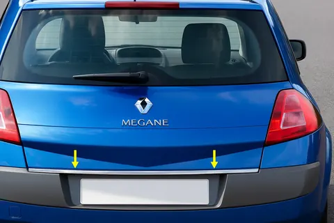 Кромка багажника (нерж.) SD, OmsaLine - Італійська нержавійка для Renault Megane II 2004-2009 рр — Renault Megane II 2004-2009 гг. DianaParts