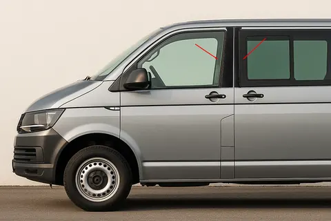 Накладки на дверні стійки EuroCap для Volkswagen T6 2015-2024 рр — Volkswagen T6 2015-2024 гг. DianaParts