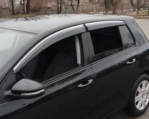 Вітровики з хромованим молдингом HB (4 шт., Sunplex Chrome) для Volkswagen Golf 6 2008-2014 рр — Volkswagen Golf 6 2008-2014 гг. DianaParts