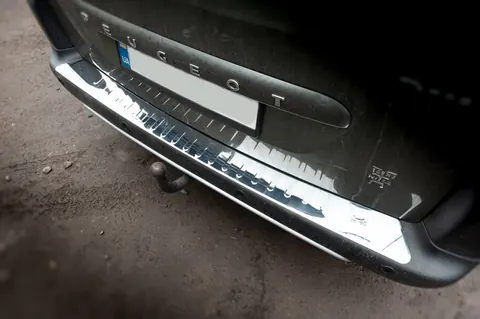 Накладки на задній бампер Carmos V2 (нерж.) для Peugeot Partner Tepee 2008-2018 рр — Peugeot Partner Tepee 2008-2018 гг. DianaParts