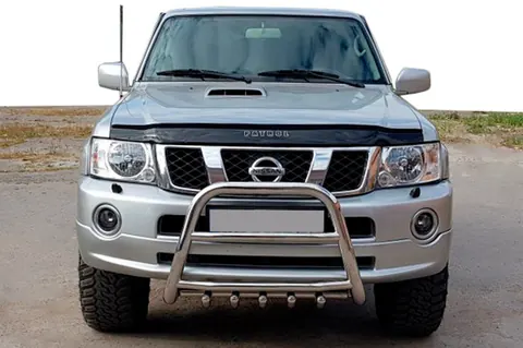 Кенгурятник QT007 (нерж) для Nissan Patrol Y61 1997-2011 рр — Nissan Patrol Y61 1997-2011 гг. DianaParts