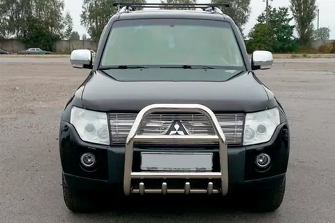 Кенгурятник QT007 (нерж.) для Mitsubishi Pajero Wagon IV 2006-2021 рр — Mitsubishi Pajero Wagon IV 2006-2021 гг. DianaParts