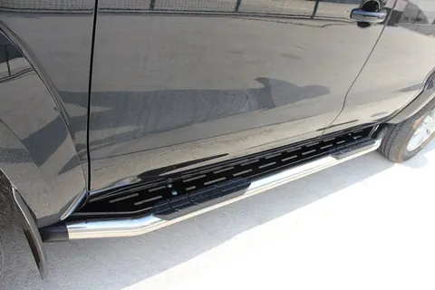 Бокові пороги Amazon Inox (2 шт., нерж) 76 мм для Nissan Navara/NP300 2016- рр — Nissan Navara/NP300 2016- гг. DianaParts