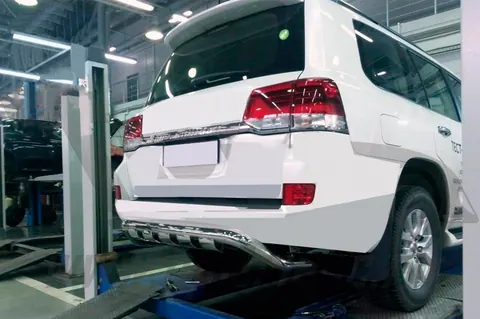 Задній захист Gronder (нерж) для Lexus LX570/450d 2008-2022 рр — Lexus LX570/450d 2008-2022 гг. DianaParts