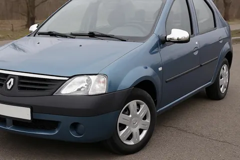 Накладки на дзеркала верхні (2 шт, нерж) для Renault Logan I 2005-2008 рр — Renault Logan I 2005-2008 гг. DianaParts
