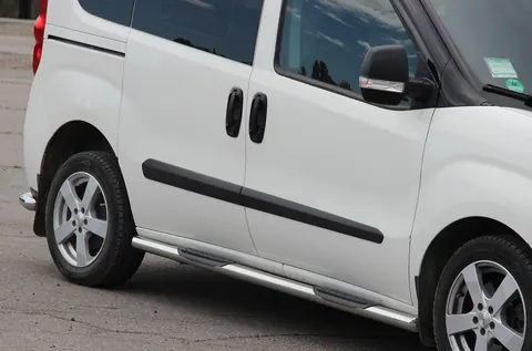 Бічні труби (2 шт., нерж) 60 мм, коротка база для Opel Combo 2012-2018 рр — Opel Combo 2012-2018 гг. DianaParts