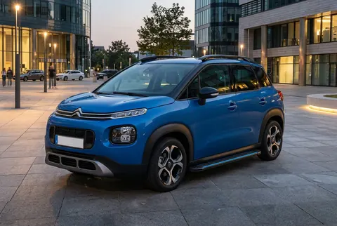 Бокові пороги Maya Blue (2 шт., Алюміній) для Citroen C-3 Aircross 2017-2024 рр — Citroen C-3 Aircross 2017-2024 гг. DianaParts