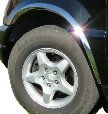Накладки на арки (4 шт, нерж) для Mercedes ML W163 1997-2005 рр — Mercedes ML W163 1997-2005 гг. DianaParts