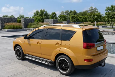 Бокові пороги Sunrise (2 шт., алюміній) для Peugeot 4007 2007-2013 рр — Peugeot 4007 2007-2013 гг. DianaParts
