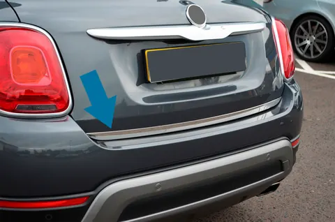 Кромка багажника (нерж) Carmos - Турецька сталь для Fiat 500X 2014-2024 рр — Fiat 500X 2014-2024 гг. DianaParts