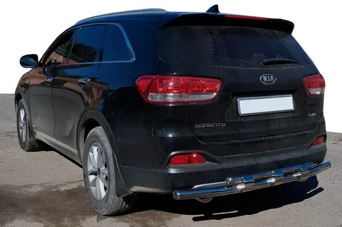 Задня дуга AK015 (нерж.) для Kia Sorento II XM 2009-2014 рр — Kia Sorento II XM 2009-2014 гг. DianaParts