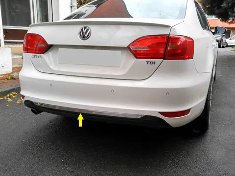 Кромка бампера 2011-2013 (нерж) для Volkswagen Jetta рр — Volkswagen Jetta 2011-2018 гг. DianaParts