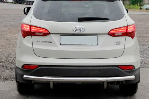 Задня дуга AK002 (нерж.) для Hyundai Santa Fe 3 2012-2018 рр — Hyundai Santa Fe 3 2012-2018 гг. DianaParts