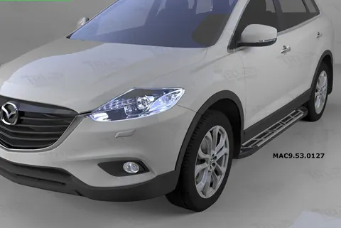 Бокові пороги Sunrise (2 шт., Алюміній) для Mazda CX-9 2007-2016 рр — Mazda CX-9 2007-2016 гг. DianaParts