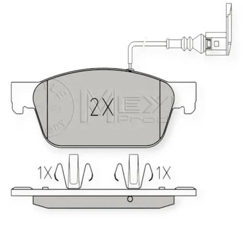 Колодки гальмівні Volkswagen T5 (2009-) передні MEYLE