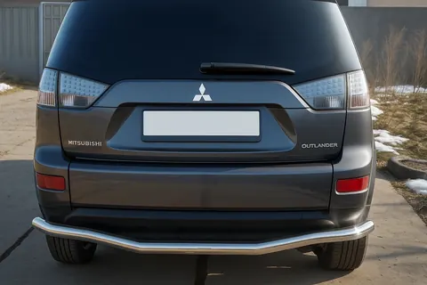 Задній захист D125201 (нерж) для Mitsubishi Outlander 2006-2012 рр — Mitsubishi Outlander 2006-2012 гг. DianaParts