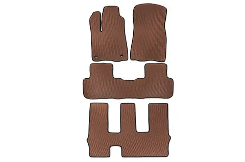 Килимки EVA (3 ряди, Коричневий) для Toyota Highlander 2013-2019 рр — Toyota Highlander 2013-2019 гг. DianaParts