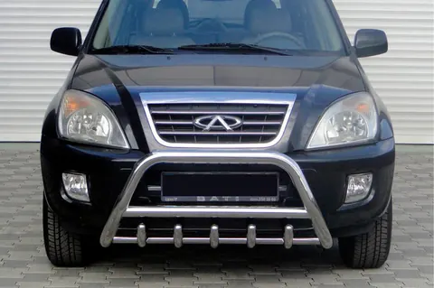 Кенгурятник WT003 (нерж.) d60 з трубою для Chery Tiggo 1 2005-2016 рр — Chery Tiggo 1 2005-2016 гг. DianaParts