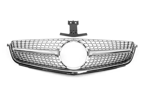 Передня решітка Diamond Silver (для C63) 2007-2011 для Mercedes C-class W204 рр — Mercedes C-class W204 2007-2015 гг. DianaParts
