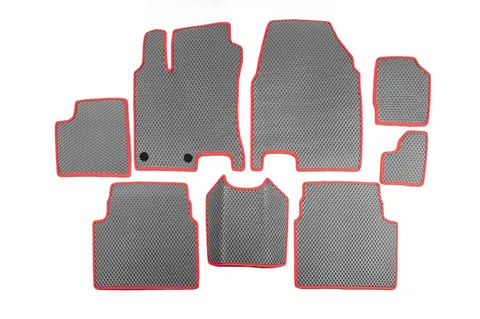 Килимки для -20262 (3 ряди, EVA, сірі) для Nissan Qashqai 2007-2010 рр — Nissan Qashqai 2007-2010 гг. DianaParts