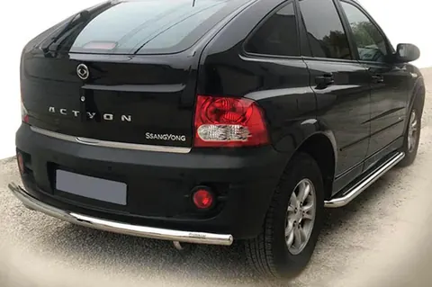 Задній захист AK002 (нерж) для SsangYong Action 2005-2018 рр — SsangYong Action 2005-2018 гг. DianaParts