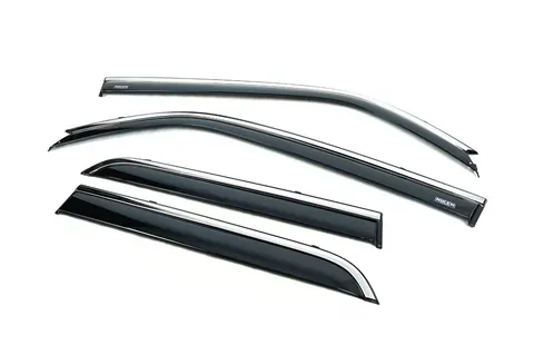 Вітровики з хромованим молдингом (4 шт, Niken) для Toyota 4Runner 2009-2024 рр — Toyota 4Runner 2009-2024 гг. DianaParts