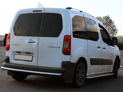 Задній захист AK002 (нерж.) 51 мм для Peugeot Partner Tepee 2008-2018 рр — Peugeot Partner Tepee 2008-2018 гг. DianaParts