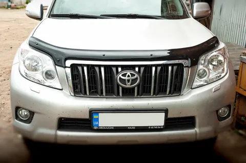 Дефлектор капота 2009-2013 (EuroCap) для Toyota Land Cruiser Prado 150 рр — Toyota Land Cruiser Prado 150 2009-2023 гг. DianaParts