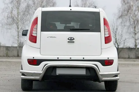 Задній захист AK007-2 (нерж) для Kia Soul II 2013-2018 рр — Kia Soul II 2013-2018 гг. DianaParts