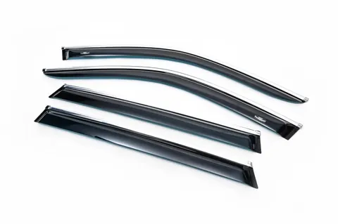 Вітровики з хромованим молдингом молдингом Long (4 шт, HIC) для Mercedes S-сlass W222 2013-2022 рр — Mercedes S-сlass W222 2013-2022 гг. DianaParts