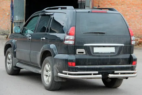 Задні подвійні куточки AK003-1 (2 шт., нерж) для Toyota Land Cruiser Prado 120 2002-2009 рр — Toyota Land Cruiser Prado 120 2002-2009 гг. DianaParts