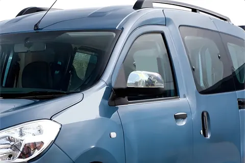Накладки на дзеркала (2 шт., нерж.) OmsaLine - Італійська нержавійка для Dacia Dokker 2013-2022 рр — Dacia Dokker 2013-2022 гг. DianaParts