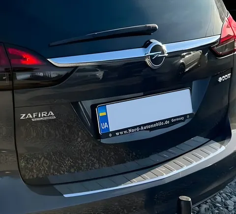 Накладка на задній бампер Carmos (нерж) для Opel Zafira C Tourer 2011-2019 рр — Opel Zafira C Tourer 2011-2019 гг. DianaParts