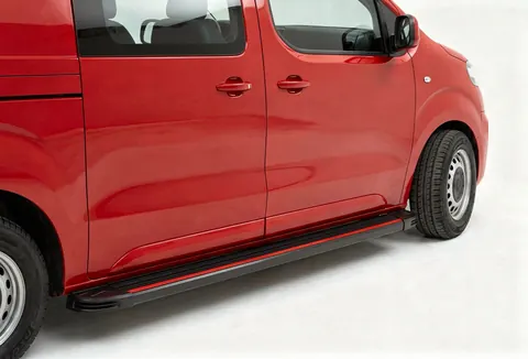 Бокові пороги Maya Red (2 шт., алюміній) XS – Коротка база для Peugeot Traveller 2017- рр — Peugeot Traveller 2017- гг. DianaParts