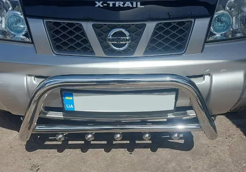 Кенгурятник QT006 (нерж.) для Nissan X-trail T30 2002-2007 рр — Nissan X-trail T30 2002-2007 гг. DianaParts