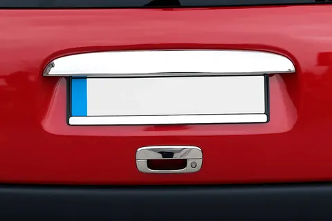 Накладка над номером (1996-2002 Однодверний, нерж.) для Citroen Berlingo рр — Citroen Berlingo 1996-2008 гг. DianaParts