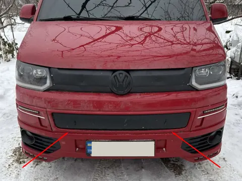 Зимова накладка на нижню решітку Матова для Volkswagen T5 2010-2015 рр — Volkswagen T5 2010-2015 гг. DianaParts