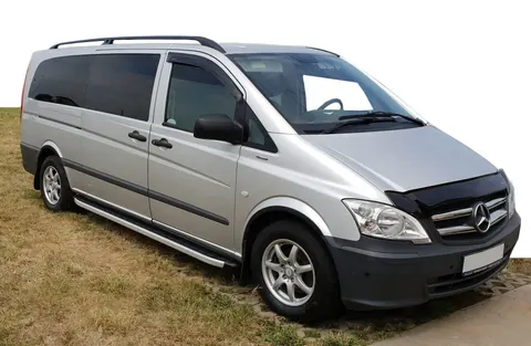 Бокові пороги Fullmond (2 шт., алюм.) Коротка (short) і Середня (long) для Mercedes Vito W639 2004-2014 рр — Mercedes Vito W639 2004-2014 гг. DianaParts