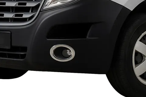 Накладки на противотуманки Carmos (2 шт., нерж.) для Opel Movano 2010-2021 рр — Opel Movano 2010-2021 гг. DianaParts