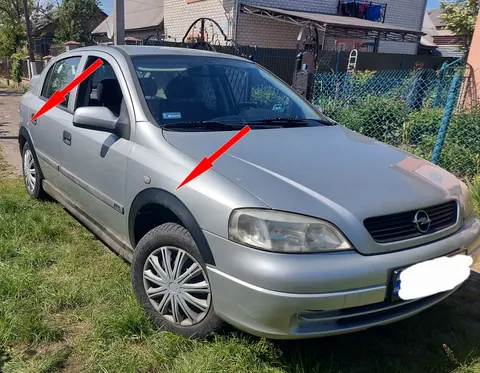 Накладки на арки (4 шт, чорні металічні) для Opel Astra G classic 1998-2012 рр — Opel Astra G classic 1998-2012 гг. DianaParts