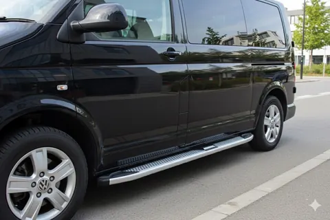 Бокові пороги Mevsim Grey (2 шт., Алюміній) коротка база для Volkswagen T5 Caravelle 2004-2010 рр — Volkswagen T5 Caravelle 2004-2010 гг. DianaParts